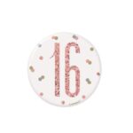 GLITZ ROSE GOLD BADGE NUMBER 18