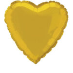 UNIQUE 18″ HEART CLASSIC GOLD FOIL BALLOON