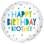 UNIQUE 18″ HAPPY BIRTHDAY  BROTHER FOIL BALLOON