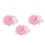 UNIQUE PINK ELEPHANT PUFF BALL HANGING DECORATION