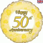 OAKTREE 18″ HAPPY 50TH ANNIVERSARY FOIL BALLOON