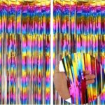 RAINBOW FOIL CURTAIN 3FT X 8FT