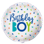 UNIQUE 18″ CONFETTI BIRTHDAY BOY FOIL BALLOON