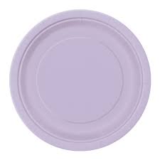 UNIQUE 9" LAVENDER DISPOSABLE ROUND PLATES PK16