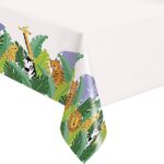 UNIQUE 54X84 ANIMAL SAFARI PLASTIC TABLECOVER