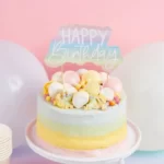 ECO RAINBOW HAPPY BIRTHDAY CAKE TOPPER
