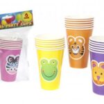 ANIMAL FACE 12OZ PARTY CUPS SET OF 6