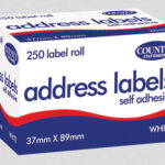 COUNTY LABELS ON A ROLL – 250S