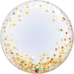 CONFETTI DOTS GOLD 24″ DECO BUBBLE