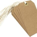 TIE-ON LABELS BROWN 60X120MM PK10
