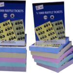 JUST STATIONERY 1-1000 RAFFLE TICKETS PACK OF 12