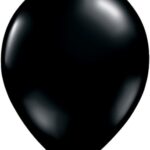 QUALATEX 11IN ROUND ONYX BLACK BALLOONS PK100