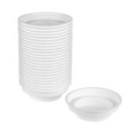 SV PLASTIC WHITE LARGE BOWLS PK15