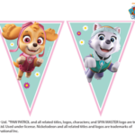 PAW PATROL SKYE & EVEREST TRIANGLE FLAG BANNER