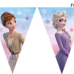 DISNEY FROZEN II TRIANGLE FLAG BANNER