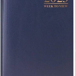 A5 DIARY 2023 DAP PADDED GILT EDGE-BLUE