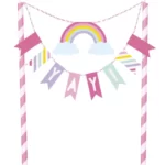 UNICORN BUNTING CAKE TOPPER