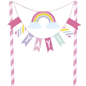 UNICORN BUNTING CAKE TOPPER