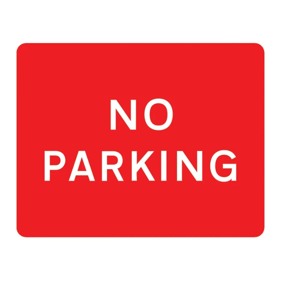 TIN PLATE NO PARKING SIGN