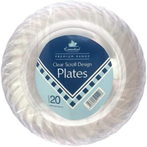 ESSENTIAL ROUND SCROLL DESIGN 7" PLATES PK20