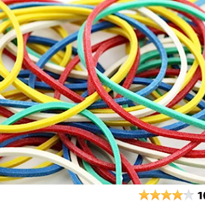 RUBBER BANDS ASST SIZES COLOURED 50G