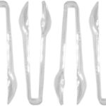 ROYAL CLEAR PLASTIC SERVING TONGS PK4
