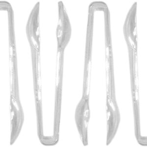 ROYAL CLEAR PLASTIC SERVING TONGS PK4