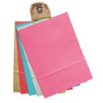 PAPER TWIST PLAIN COLOUR GIFT BAGS PK5