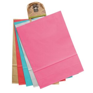 PAPER TWIST PLAIN COLOUR GIFT BAGS PK5