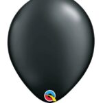 QUALATEX PEARL ONYX BLACK 11IN (PACK OF 25 ROUND BALLOONS).