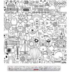 COLOUR IN DOODLE PAPER ROLL 6M