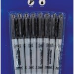 JUST STATIONERY BLACK PERMANENT MARKERS PK8