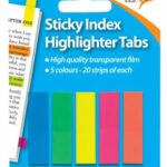 TIGER INDEX NEON STICKY H/LIGHTER TABS