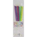 GLITZ NEON 8 CAKE 7IN SPARKLERS