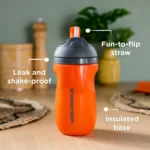 T.TIPPEE ORANGE STRAW TODDLER TUMBLER