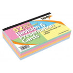 TIGER REVISION CARDS RULED COLOURED 6X4 52SHEETS