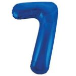 UNIQUE 34″ BLUE FOIL BALLOON NUMBER 7