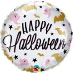 QUALATEX 18″ SPARKLYDOTS HAPPY HALLOWEEN FOIL BALLOON