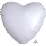 UNIQUE 18″ HEART WHITE FOIL BALLOON