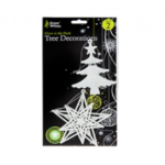 GLOW IN THE DARK TREE DECORATION 2PC