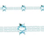 SNOW WHITE FOIL GARLAND DECO ICE BLUE 30CM X 2.7M