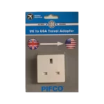 PIFCO UK TO USA TRAVEL ADAPTOR 13A PLUGS TO FIT SOCKTETS