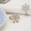 NEVITI SNOWFLAKE DIAMOND NAPKIN RING PK4