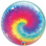 QUALATEX 22″TIE DYE SWIRLS BUBBLE BALLOON