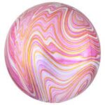 ANAGRAM 15″ PINK MARBLEZ ORBZ BALLOON