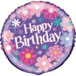 UNIQUE 18″ BLOSSOM HAPPY BIRTHDAY FOIL BALLOON