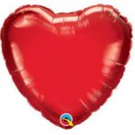 UNIQUE 18” RED HEART SHAPE FOIL BALLOON