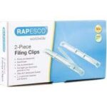 RAPESCO 2-PIECE FILING CLIPS 50S