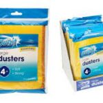 DUZZIT LARGE DUSTERS 35CM X 45CM PACK OF 4 COLOUR: YELLOW