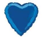 UNIQUE 18″ HEART ROYAL BLUE FOIL BALLOON